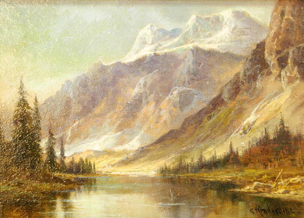 Oil on Board signed G. Kenderdine, 10" x 14", "Mountain (1 of 5)