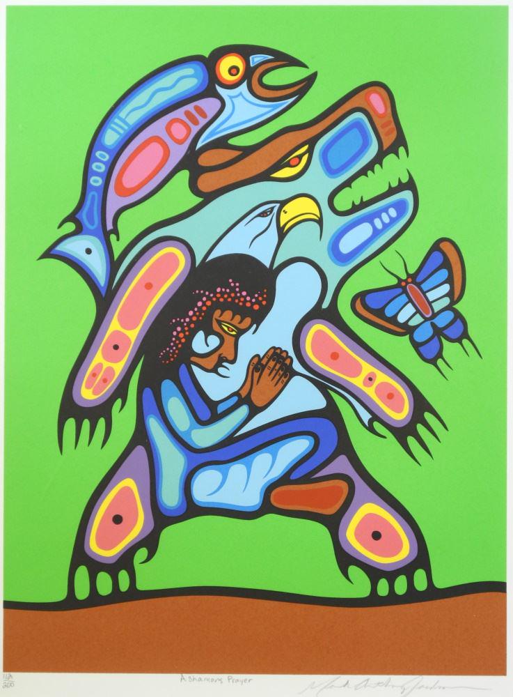 Woodlands style Serigraph signed Mark Anthony Jacobson, (1 of 3)