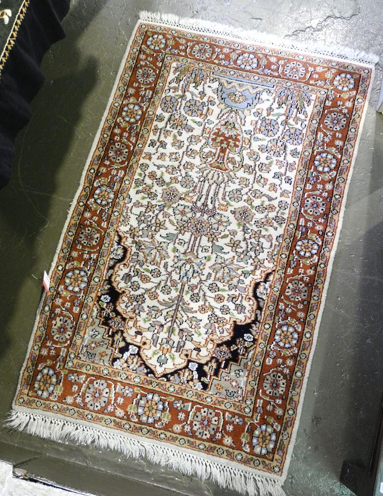 Hand Knotted Prayer Mat, approximately 55" x 31 1/2". (1 of 2)