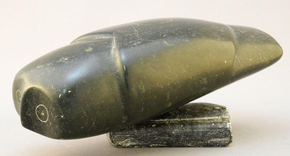Inuit Stone Stylized Owl Carving, includes Stand, 7" (1 of 3)