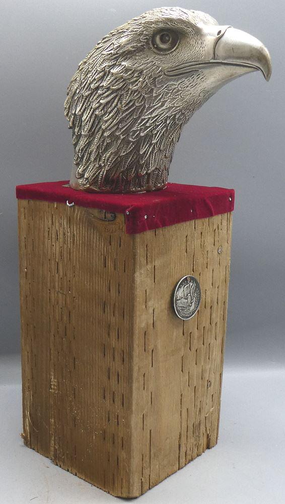 Large Eagle Head Sculpture with Stand, 16" high, 20th (1 of 4)