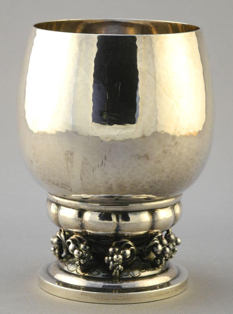 Georg Jensen Sterling Silver Goblet, #296C, 323 grams, (1 of 2)