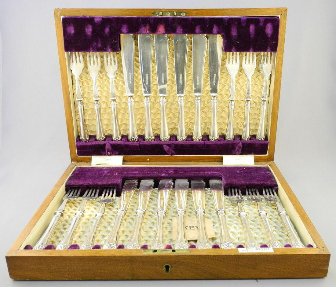 Cased Walker & Hall Sheffield 12 Piece Fish Set, case (1 of 10)