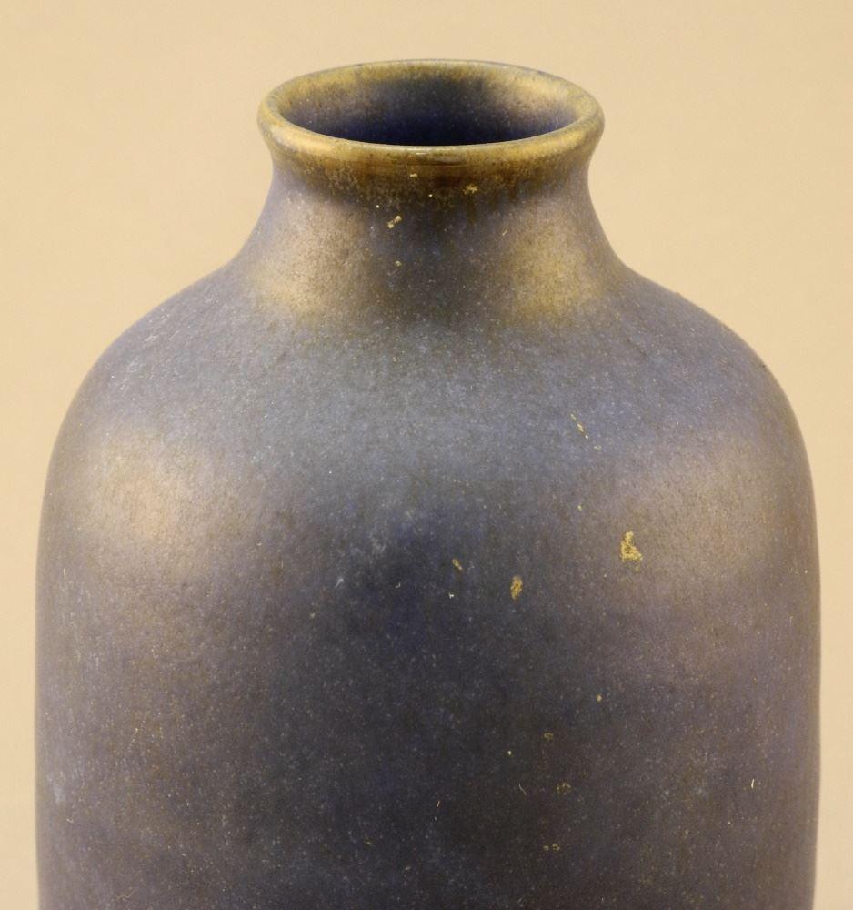 Grove Cobalt Glazed Pottery Vase signed Grove Victoria (1 of 2)