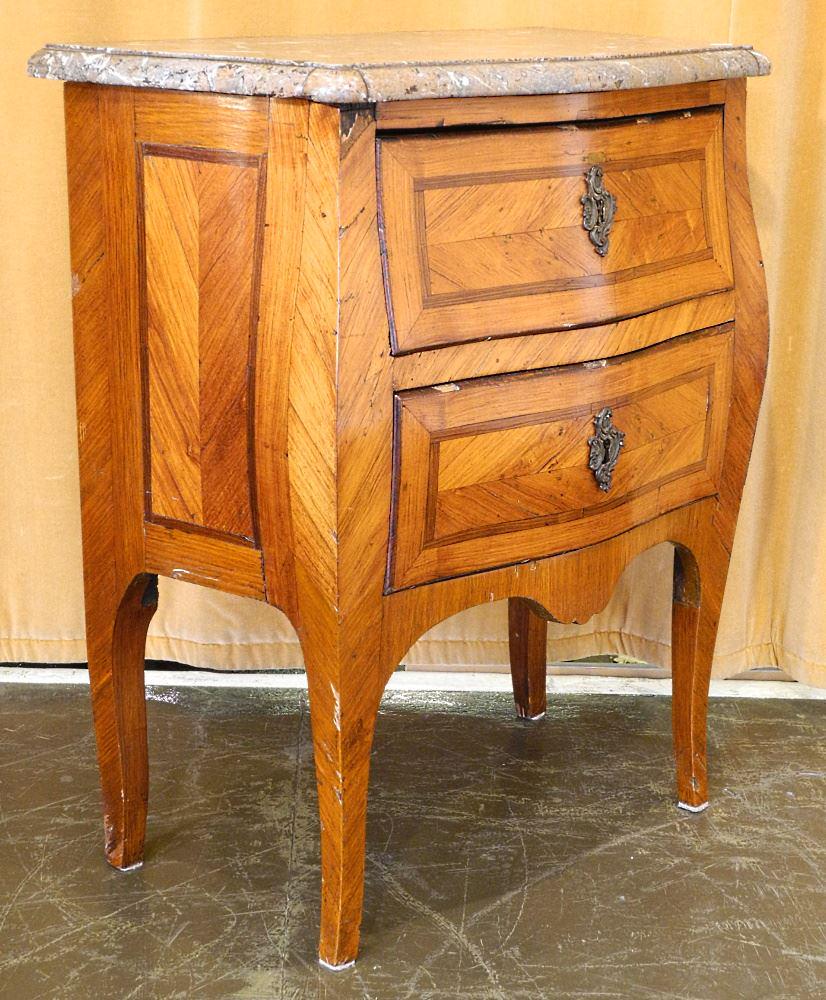 Dutch Bombe inlaid Kingwood two drawer lamp table with (1 of 6)