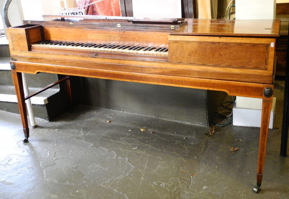 Georgian Square Piano, John Broadwood & Son 1799, 64: Georgian Square Piano, John Broadwood & Son 1799, 64 1/2" wide.