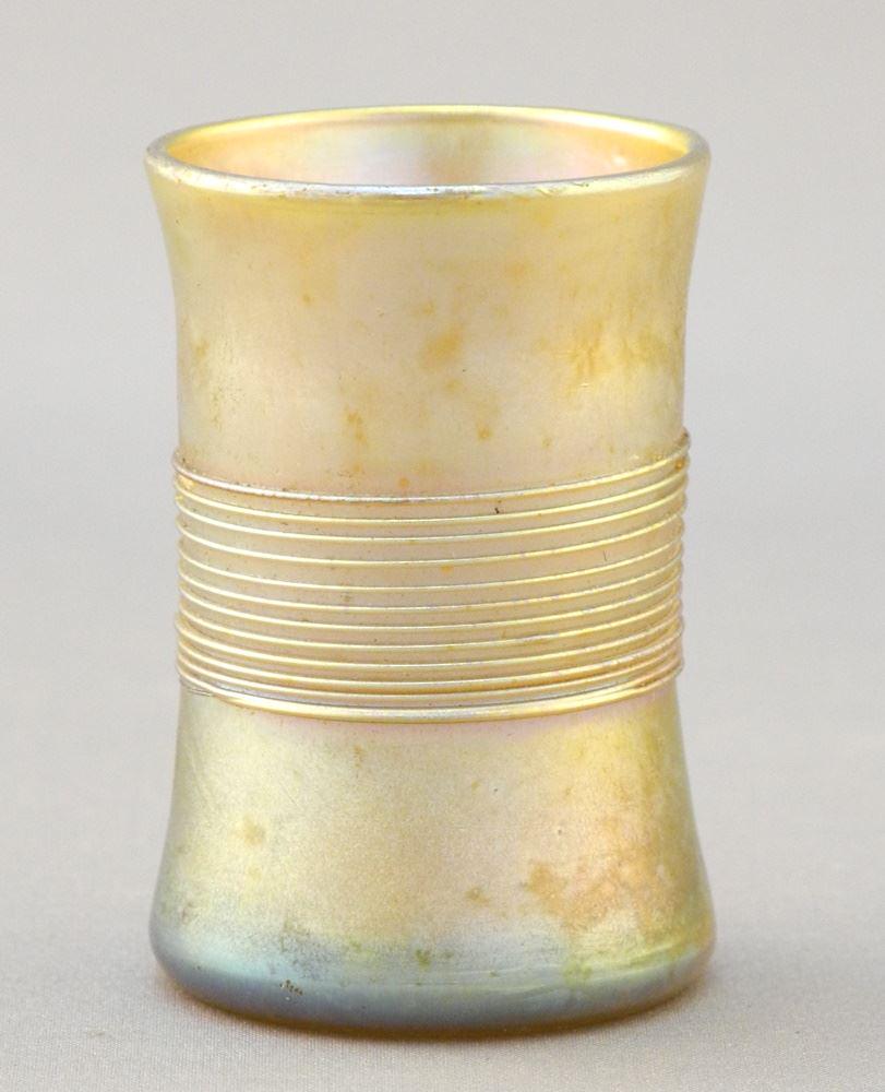 Tiffany Studios Favrile Glass Toothpick Holder signed (1 of 10)