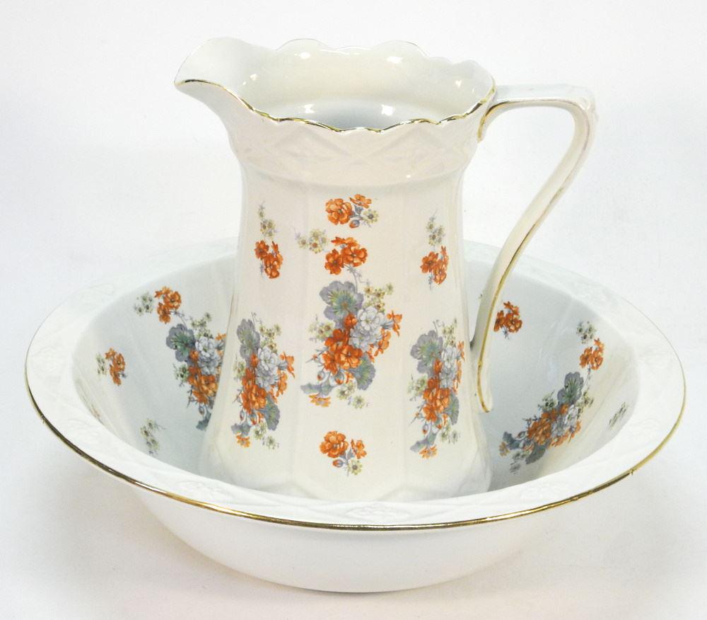 Burleigh Ware Pitcher & Basin Set, basin 16 3/8" (1 of 4)