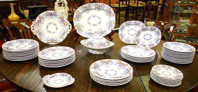 Lot of Francis Morley & Co. "Nightingale" Ironstone: Lot of Francis Morley & Co. "Nightingale" Ironstone Dinner Ware.