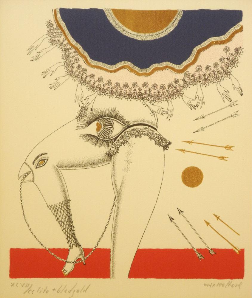 Colour Print signed Max Walter (Svanberg), 11 3/4" x (1 of 3)