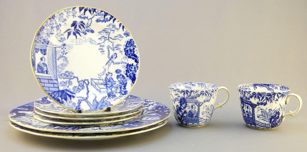 Royal Crown Derby "Mikado", 2 Breakfast Platters, 4 (1 of 4)