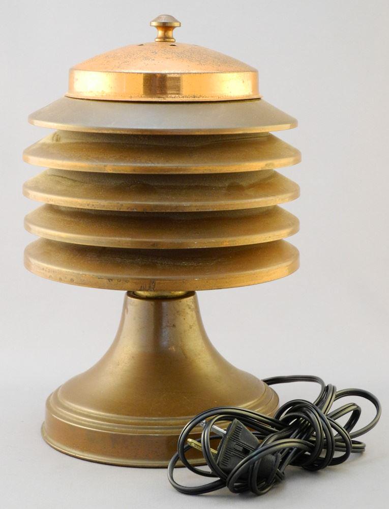 Canadian Vintage Copper Finish Table Lamp, 10 1/4" (1 of 3)