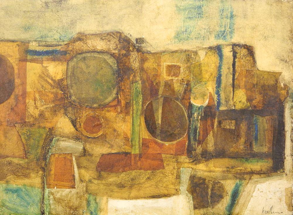 Mixed Media signed Richard Hayward Wyndham, 17 1/2" x (1 of 3)