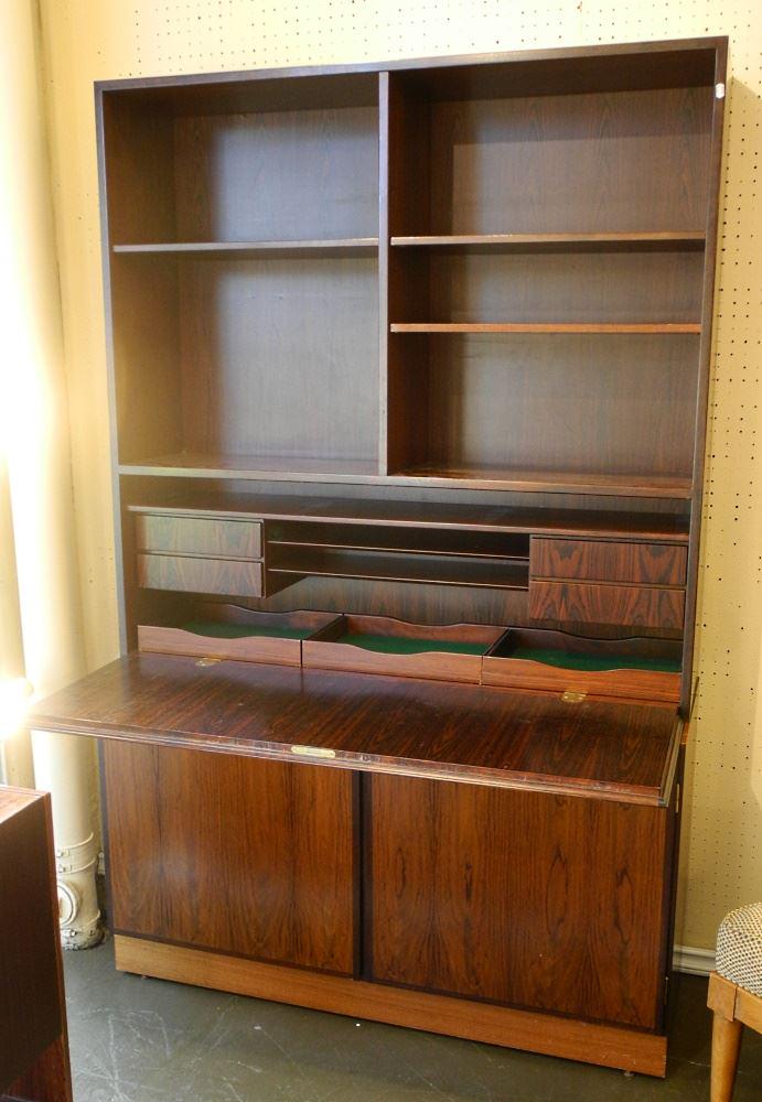 Omann Jun Danish Rosewood bureau Wall Unit.: Omann Jun Danish Rosewood bureau Wall Unit.