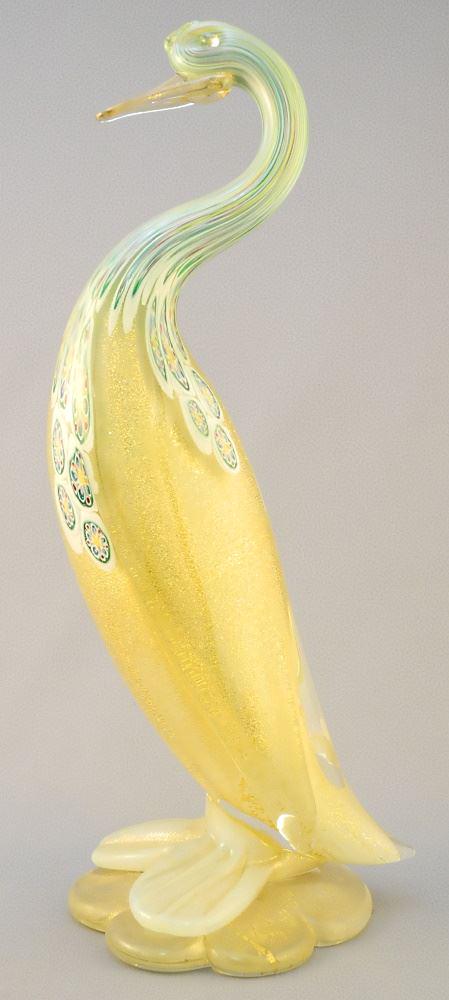 Murano Glass Duck Figure, 13 5/8" high, damage noted. (1 of 2)