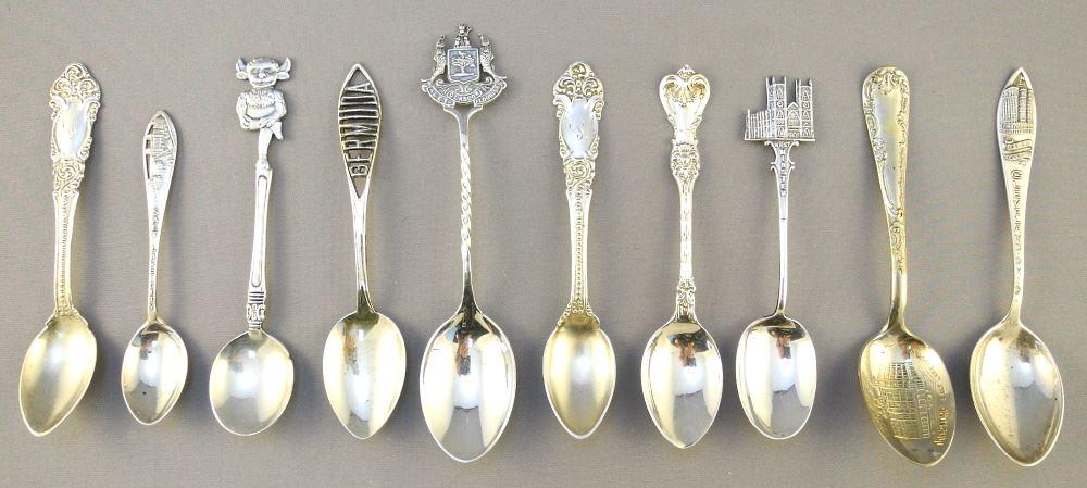 Group of Sterling Silver Souvenir Spoons approximately (1 of 2)
