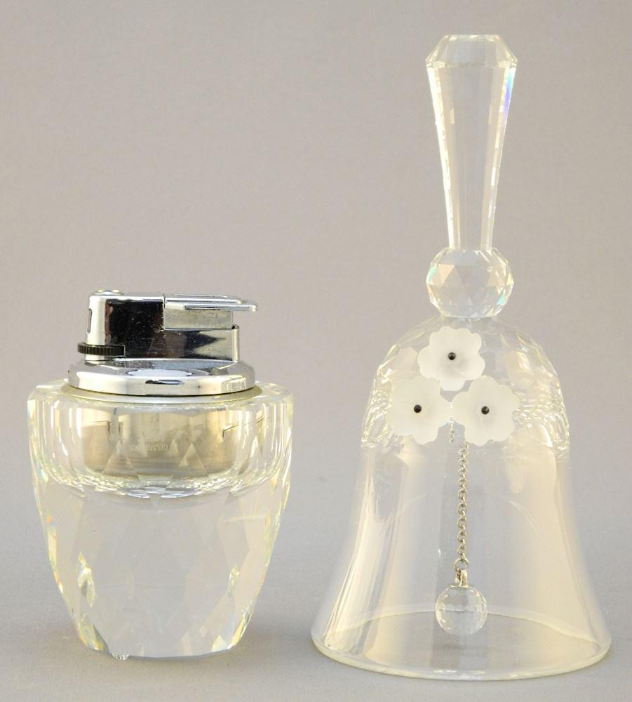 Swarovski Crystal Bell & Lighter, Bell, 5 5/8" high. (1 of 2)