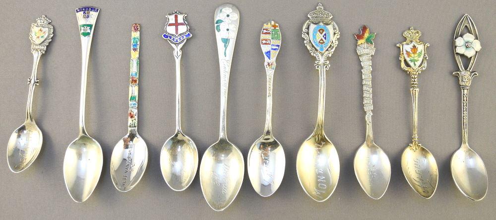 Group of Enameled Sterling Silver Souvenir Spoons (1 of 2)