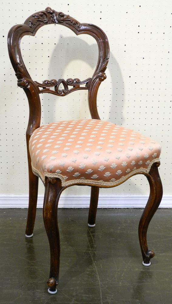 Louis XV Walnut Side Chair, 34" high.: Louis XV Walnut Side Chair, 34" high.
