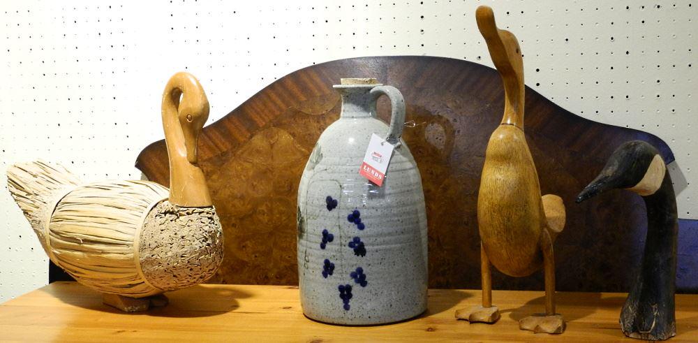 4 Canadiana Items: Stoneware Jug (13 3/4")/ Duck (1 of 1)