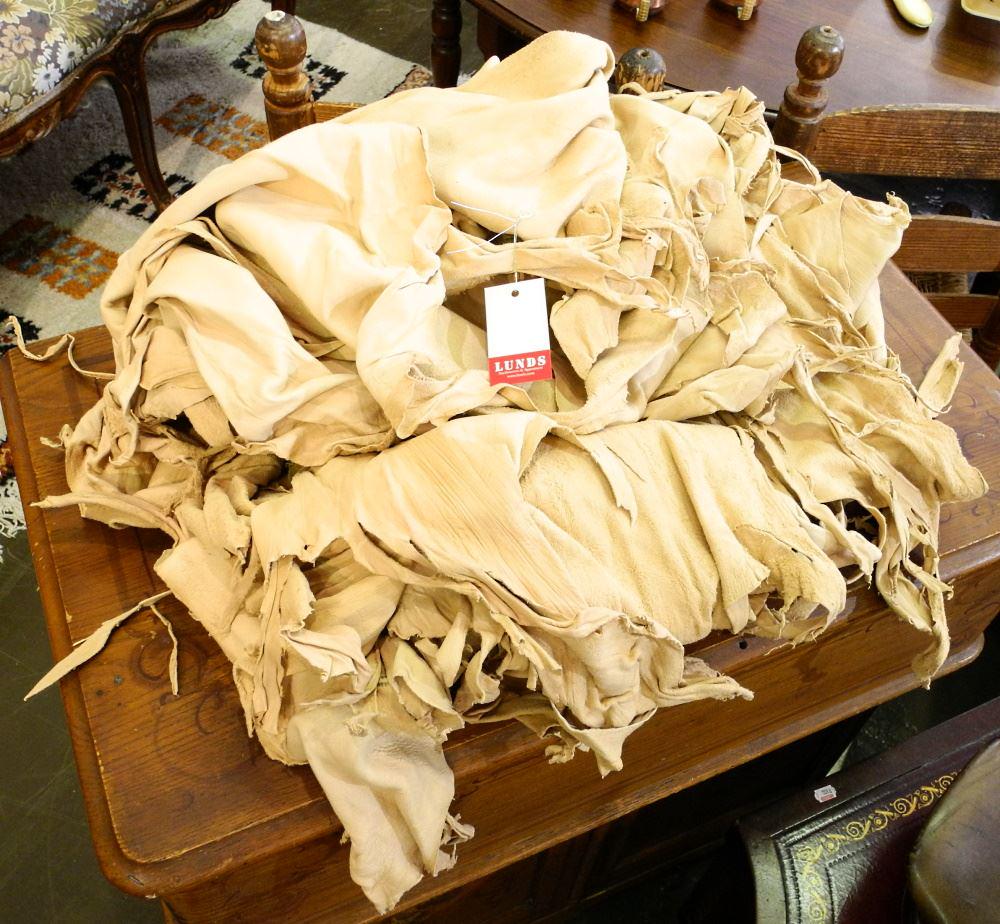Box of Fallow Deer Hides.: Box of Fallow Deer Hides.