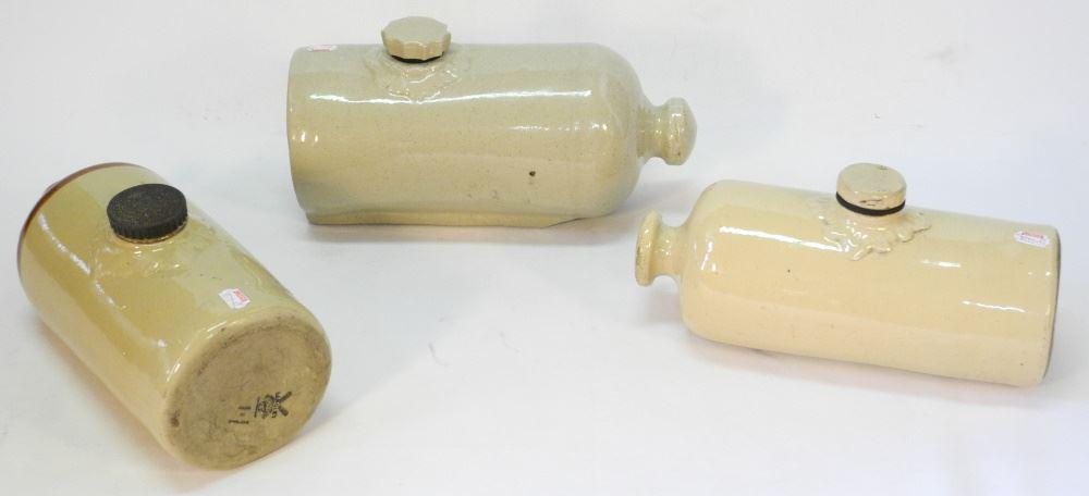 3 Stoneware Hot Water Bottles, 10 1/4" x 11 1/4" (1 of 1)
