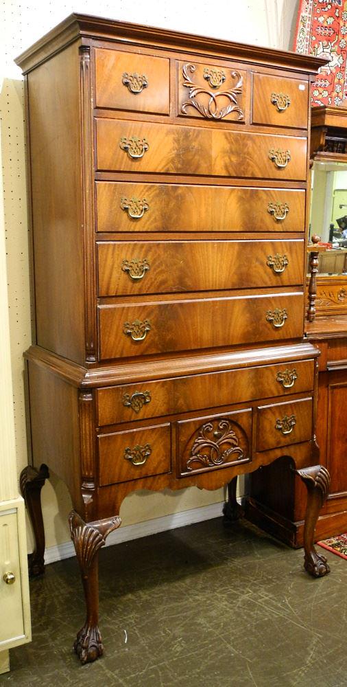 Chippendale Style Walnut Chest of Draws. (1 of 3)