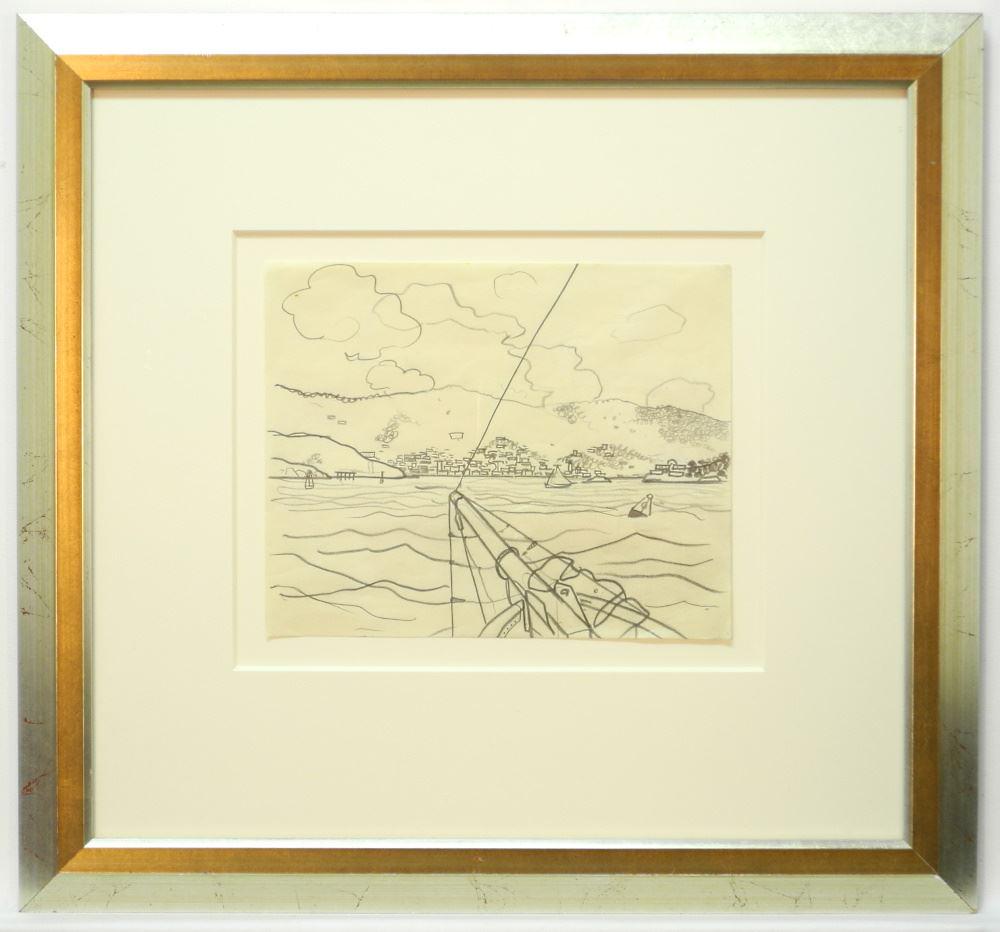 Pencil Drawing attributed to Richard Ciccimarra, 8" x 9 (1 of 4)