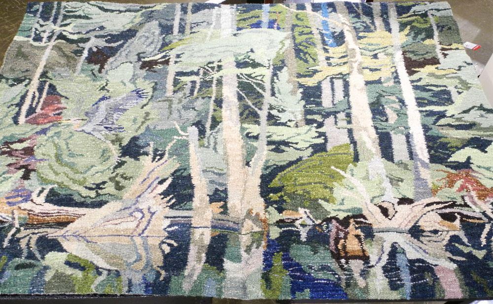 "The Blue Heron" Tapestry Panel signed A.J. Casson, (1 of 5)