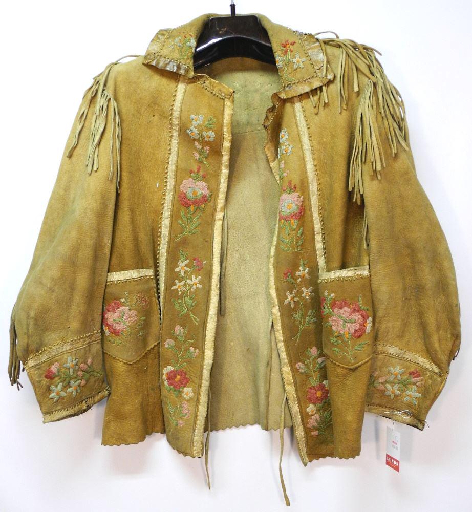 Woodlands Cree Tufted Moose Hair Deerskin Jacket. (1 of 2)