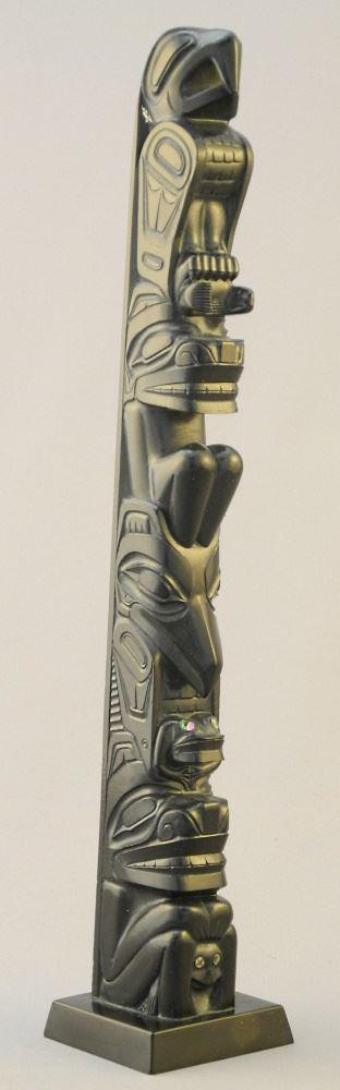Argillite Totem Pole signed R. Price 1979, 10 3/4" (1 of 7)