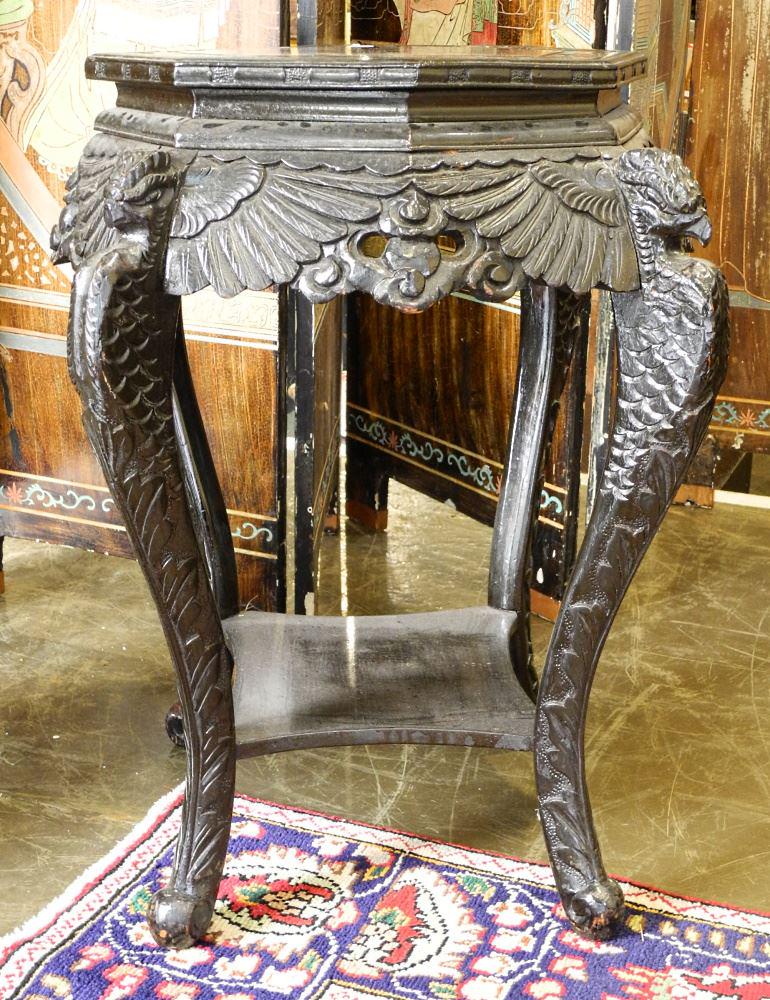 Japanese Octagonal Lacquered Occasional Table, 27 3/4" (1 of 3)