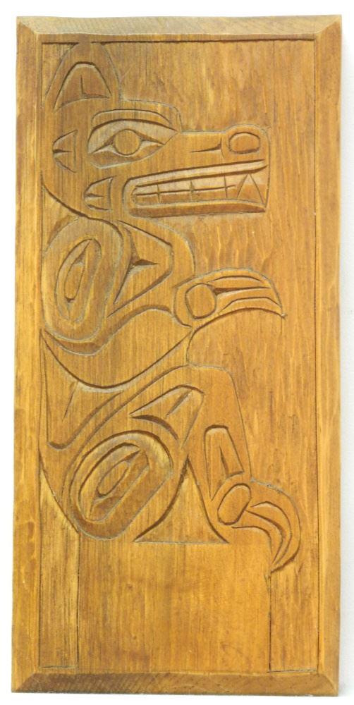 Kwakiutl/ Salish Panel Carving by Clarence Dick, 11" x (1 of 2)