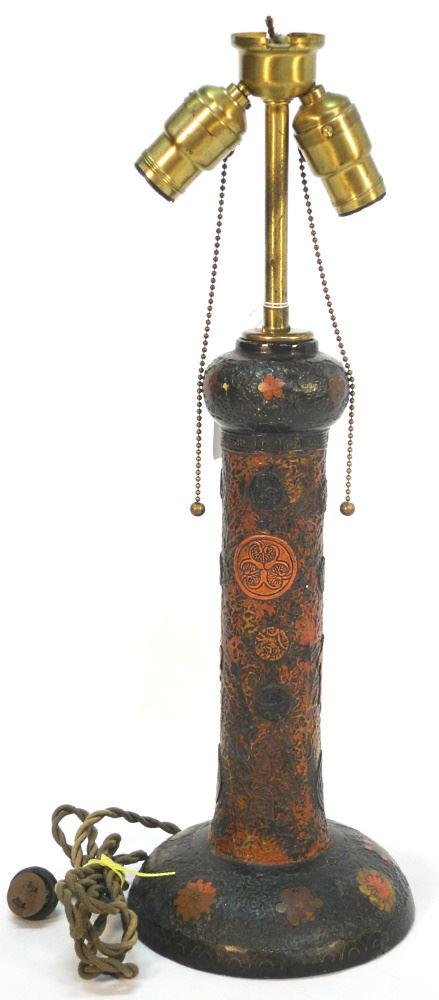 Japanese Cloisonne Totai Lamp Base, TH 20 1/2", needs (1 of 1)