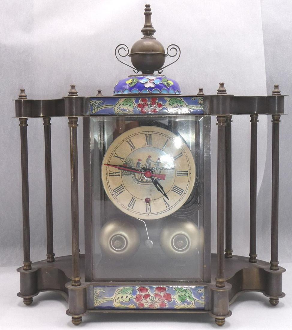 Mechanical Spring Work Table Clock, 11" x 9 1/2". (1 of 6)