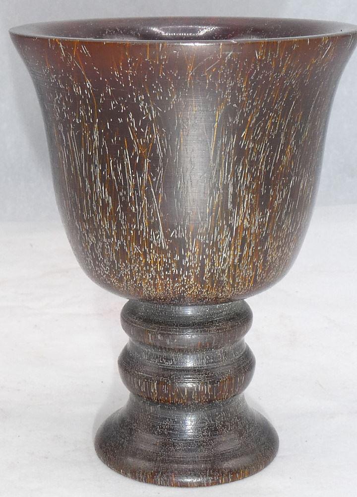 Sino Tibetan Ceremonial Horn Stem Cup, 3 3/4" high, (1 of 4)