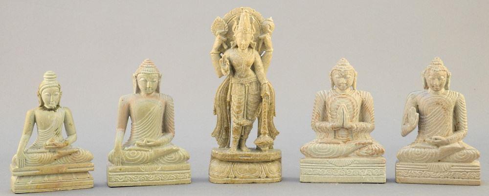 Lot of Eastern Carved Stone Figures & Bells, bells 3 (1 of 4)