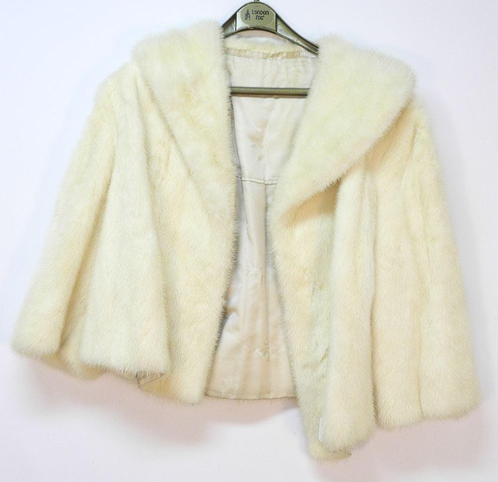 Women's Cream Coloured Fur Jacket, approximately size (1 of 2)