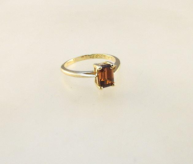 10K Yellow Gold & Cushion Cut Garnet Ring, TW 1.64 (1 of 2)