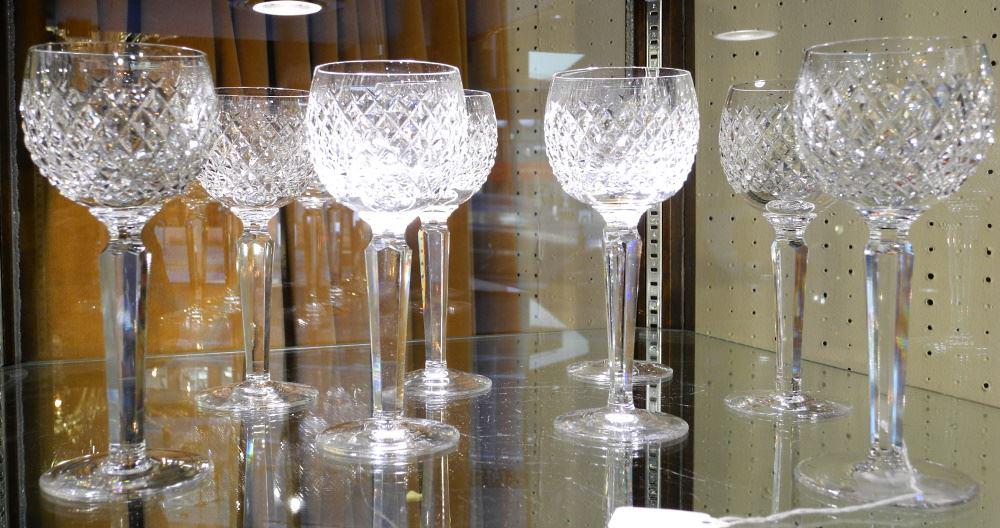 8 Waterford Crystal Wine Glasses, Alana.: 8 Waterford Crystal Wine Glasses, Alana.