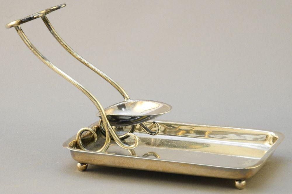 Hallmarked Silver Spoon Rest, 5 5/8" length, 75 grams. (1 of 3)