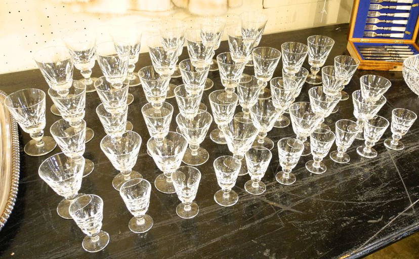 Set Of St. Louis Crystal Stemware.