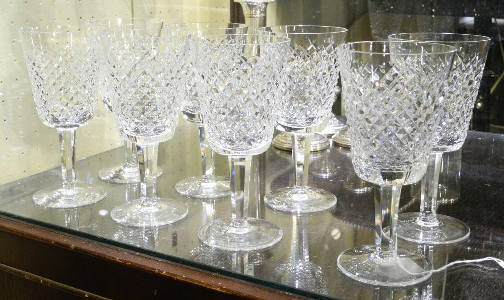 8 Waterford Crystal Wine Glasses, Alana.: 8 Waterford Crystal Wine Glasses, Alana.