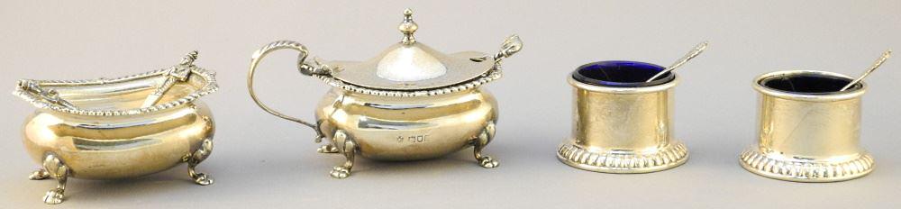 4 Sterling Silver Condiment: 2 Birks / 2 Hallmarked (1 of 5)