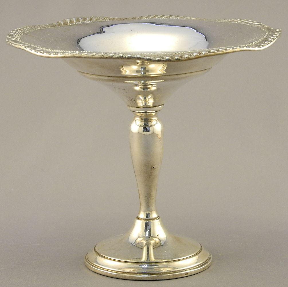 Arrowsmith Sterling Silver Compote, 5 3/4" high. (1 of 2)