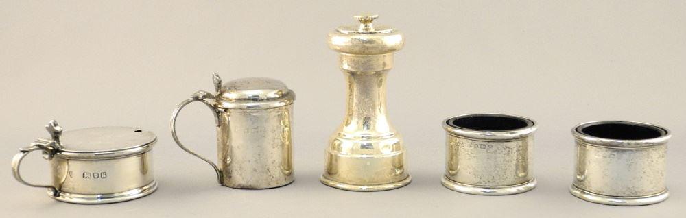 5 Sterling Silver Condiments (silver 263 grams) with (1 of 3)