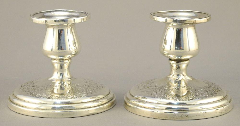 Pair of Birks Sterling Silver Candlesticks, 2 3/4" (1 of 2)