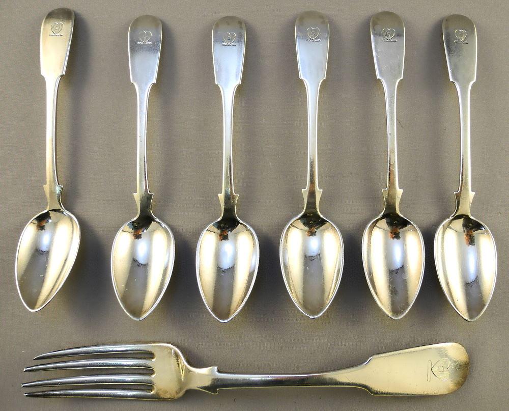 Seven pieces of Jones Lows & Ball Cutlery: Six (1 of 2)