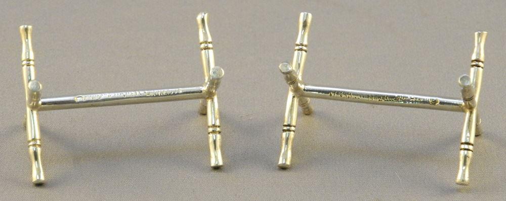 Pair of Chinese Export Silver Knife Rests, 1 1/2" (1 of 2)