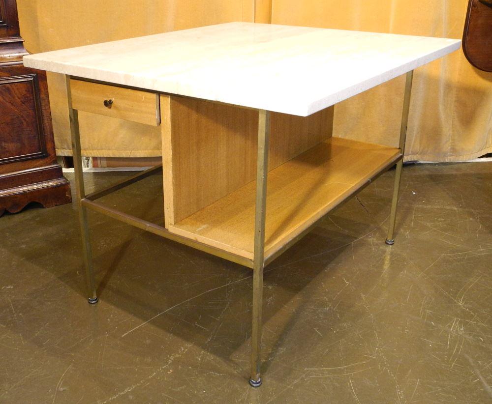 Paul McCobb Travertine top model C8702 Table, Irwin (1 of 10)